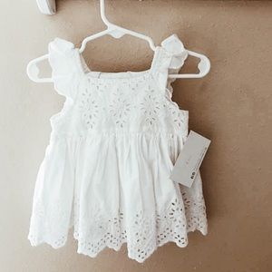 Baby Gap White Eyelet Dress With Matching Bloomers